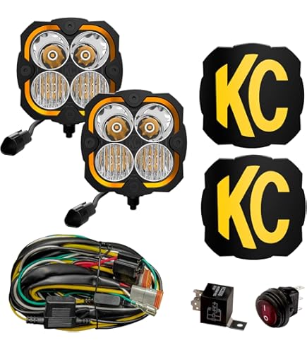 Amazon.co.jp: KC HiLiTES FLEX ERAR 3-2-Light System - 40W Combo